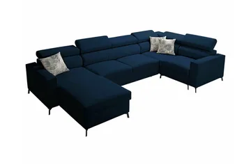 Galbally 5-sits Hörnbäddsoffa NO_BRAND Dark blue - Møbler - Sofaer - Sovesofaer - Hjørnesovesofa