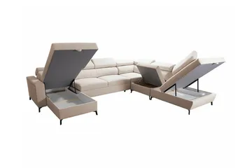 Galbally 5-sits Hörnbäddsoffa NO_BRAND Dark blue - Møbler - Sofaer - Sovesofaer - Sovesofa divan
