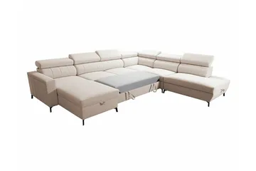 Galbally 5-sits Hörnbäddsoffa NO_BRAND Dark blue - Møbler - Sofaer - Sovesofaer - Sovesofa divan