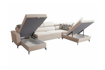 Galbally 5-sits Hörnbäddsoffa NO_BRAND Dark blue - Møbler - Sofaer - Sovesofaer - Sovesofa divan