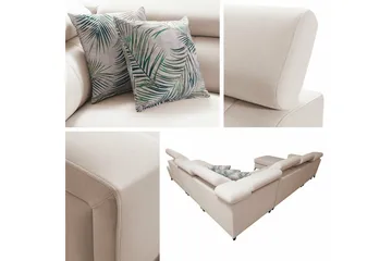 Galbally 5-sits Hörnbäddsoffa NO_BRAND Dark brown - Møbler - Sofaer - Sovesofaer - Hjørnesovesofa