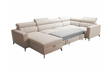 Galbally 5-sits Hörnbäddsoffa NO_BRAND Dark brown - Møbler - Sofaer - Sovesofaer - Hjørnesovesofa