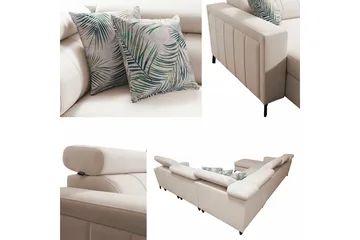 Galbally 5-sits Hörnbäddsoffa NO_BRAND Dark brown - Møbler - Sofaer - Sovesofaer - Hjørnesovesofa
