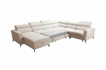 Galbally 5-sits Hörnbäddsoffa NO_BRAND Dark brown - Møbler - Sofaer - Sovesofaer - Hjørnesovesofa