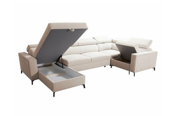 Galbally 5-sits Hörnbäddsoffa NO_BRAND Dark brown - Møbler - Sofaer - Sovesofaer - Hjørnesovesofa