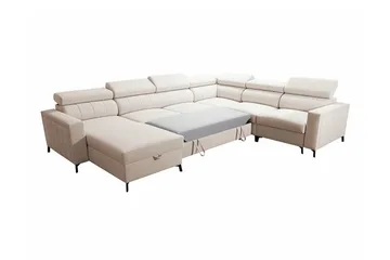 Galbally 5-sits Hörnbäddsoffa NO_BRAND Dark brown - Møbler - Sofaer - Sovesofaer - Hjørnesovesofa