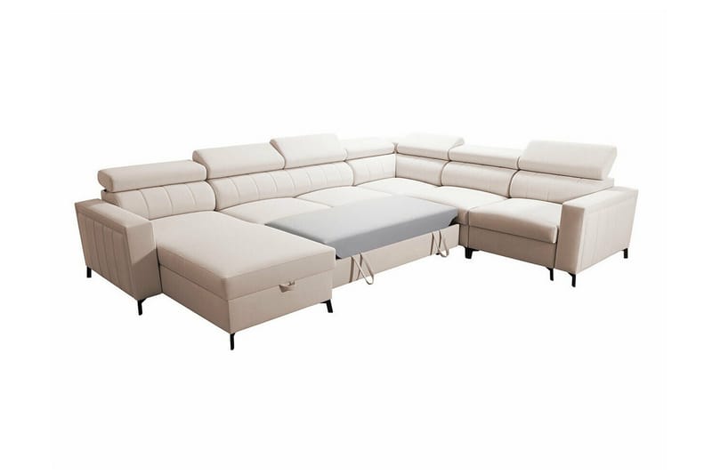 Galbally 5-sits Hörnbäddsoffa NO_BRAND Dark brown - Møbler - Sofaer - Sovesofaer - Hjørnesovesofa
