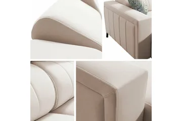 Galbally 5-sits Hörnbäddsoffa NO_BRAND Dark brown - Møbler - Sofaer - Sovesofaer - Hjørnesovesofa