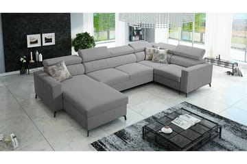 Galbally 5-sits Hörnbäddsoffa NO_BRAND Grey - Møbler - Sofaer - Sovesofaer - Hjørnesovesofa