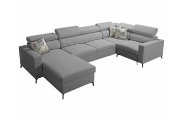Galbally 5-sits Hörnbäddsoffa NO_BRAND Grey - Møbler - Sofaer - Sovesofaer - Hjørnesovesofa