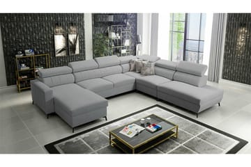 Galbally 5-sits Hörnbäddsoffa NO_BRAND Light grey/Dark grey - Møbler - Sofaer - Sovesofaer - Sovesofa divan