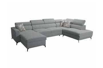 Galbally 5-sits Hörnbäddsoffa NO_BRAND Light grey/Dark grey - Møbler - Sofaer - Sovesofaer - Sovesofa divan