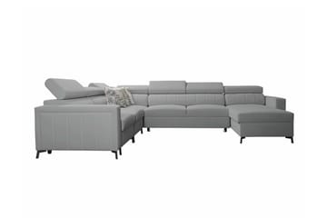 Galbally 5-sits Hörnbäddsoffa NO_BRAND Ljusgrå - Møbler - Sofaer - Sovesofaer - Hjørnesovesofa