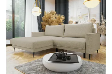 Graystone 2-seters Hjørnesovesofa - Cream - Møbler - Sofaer - Sovesofaer - Hjørnesovesofa