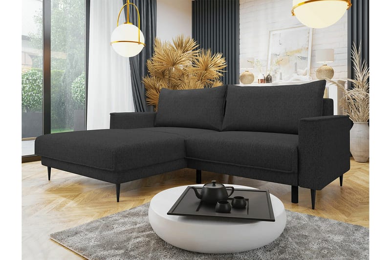Graystone 2-seters Hjørnesovesofa - Mørkegrå - Møbler - Sofaer - Sovesofaer - Hjørnesovesofa
