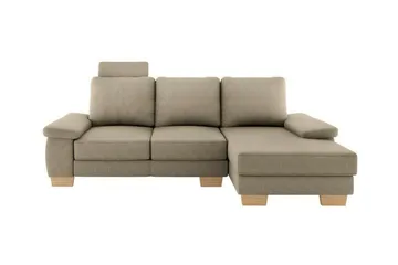 Graystone 3-seter Høyre Hjørnesovesofa 130x193 cm med Oppbevaring i Stoff - Beige - Møbler - Sofaer - Sovesofaer - Sovesofa divan