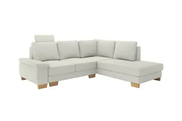 Graystone 3-seter Høyre Hjørnesovesofa 130x203 cm med Oppbevaring i Stoff - Lys Beige - Møbler - Sofaer - Sovesofaer - Langsgående sovesofa