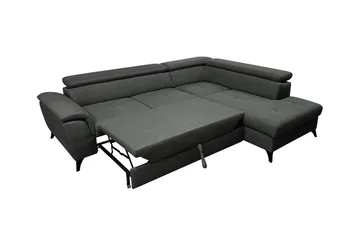Graystone 3-seter Høyre Hjørnesovesofa med Oppbevaring i Stoff - Gr å - Møbler - Sofaer - Sovesofaer - Langsgående sovesofa