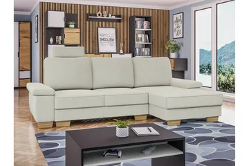 Graystone 3-seter Høyre Hjørnesovesofa med Oppbevaring i Stoff - Lysegrå - Møbler - Sofaer - Sovesofaer - Sovesofa divan