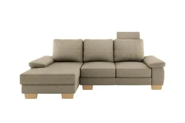 Graystone 3-seter Venstre Hjørnesovesofa 130x193 cm med Oppbevaring i Stoff - Beige - Møbler - Sofaer - Sovesofaer - Sovesofa divan