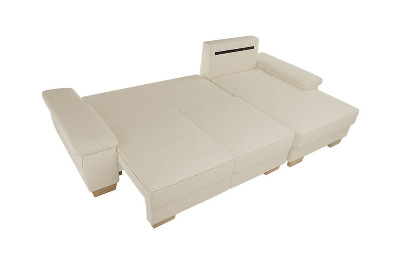 Graystone 3-seter Venstre Hjørnesovesofa 130x193 cm med Oppbevaring i Stoff - Grå - Møbler - Sofaer - Sovesofaer - Sovesofa divan