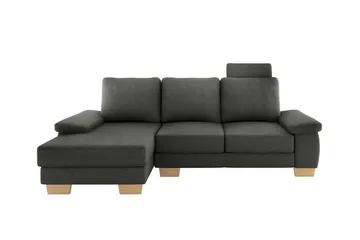 Graystone 3-seter Venstre Hjørnesovesofa 130x193 cm med Oppbevaring i Stoff - Grå - Møbler - Sofaer - Sovesofaer - Sovesofa divan