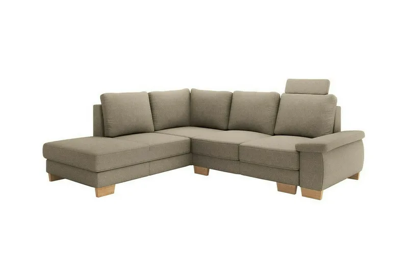 Graystone 3-seter Venstre Hjørnesovesofa 130x203 cm med Oppbevaring i Stoff, Beige