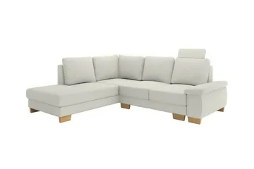 Graystone 3-seter Venstre Hjørnesovesofa 130x203 cm med Oppbevaring i Stoff - Lysegrå - Møbler - Sofaer - Sovesofaer - Langsgående sovesofa