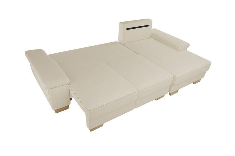 Graystone 3-seters Høyre Hjørnesovesofa 130x193 cm med Oppbevaring i Stoff - Grå - Møbler - Sofaer - Sovesofaer - Sovesofa divan