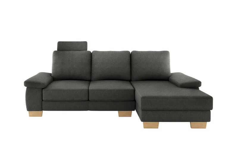 Graystone 3-seters Høyre Hjørnesovesofa 130x193 cm med Oppbevaring i Stoff, Grå