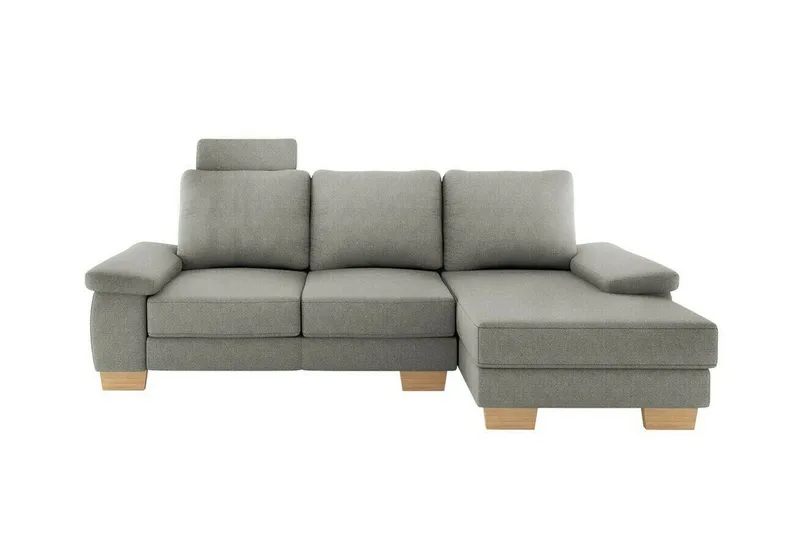 Graystone 3-seters Høyre Hjørnesovesofa 130x193 cm med Oppbevaring i Stoff, Lysegrå