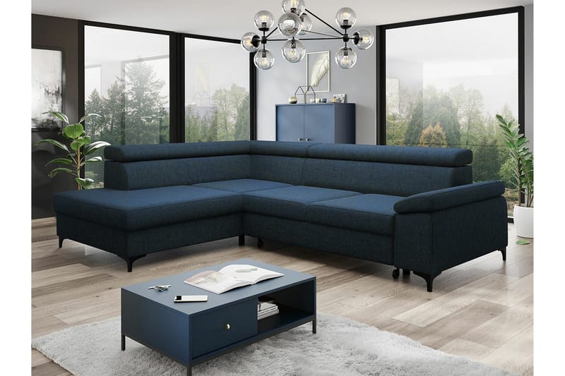 Graystone 3-seters Hjørnesovesofa - Blå - Møbler - Sofaer - Sovesofaer - Hjørnesovesofa