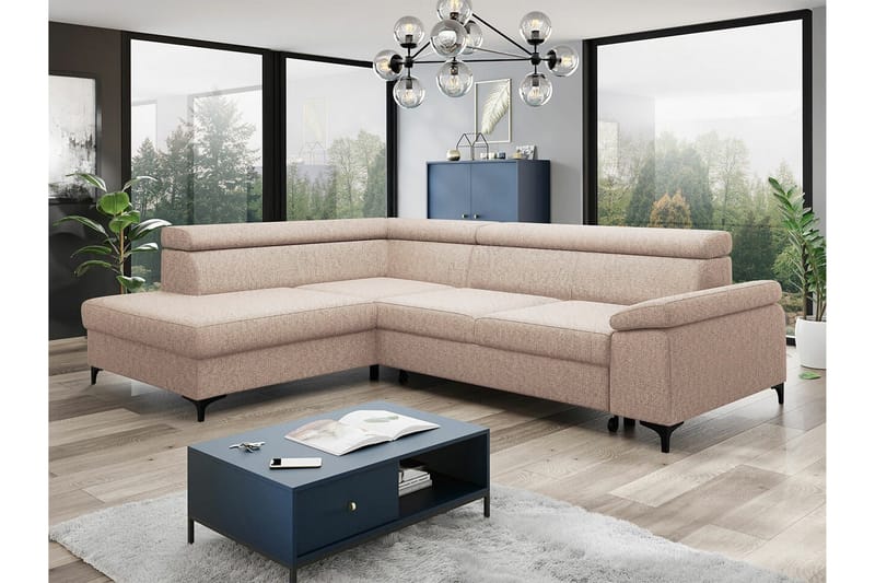 Graystone 3-seters Hjørnesovesofa - Cream - Møbler - Sofaer - Sovesofaer - Hjørnesovesofa