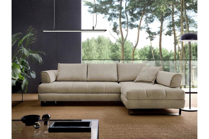 Graystone 3-seters Hjørnesovesofa - Cream - Møbler - Sofaer - Sovesofaer - Hjørnesovesofa