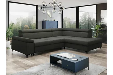 Graystone 3-seters Hjørnesovesofa - Mørkegrå - Møbler - Sofaer - Sovesofaer - Hjørnesovesofa