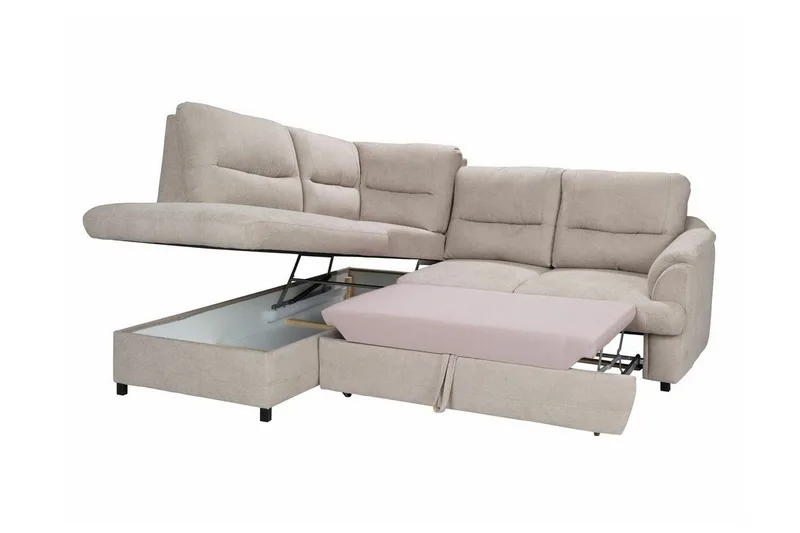 Graystone 3-seters Hjørnesovesofa - Mørkegrå - Møbler - Sofaer - Sovesofaer - Hjørnesovesofa