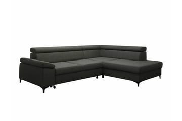 Graystone 3-seters Hjørnesovesofa - Mørkegrå - Møbler - Sofaer - Sovesofaer - Hjørnesovesofa