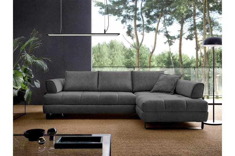 Graystone 3-seters Hjørnesovesofa - Mørkegrå - Møbler - Sofaer - Sovesofaer - Hjørnesovesofa