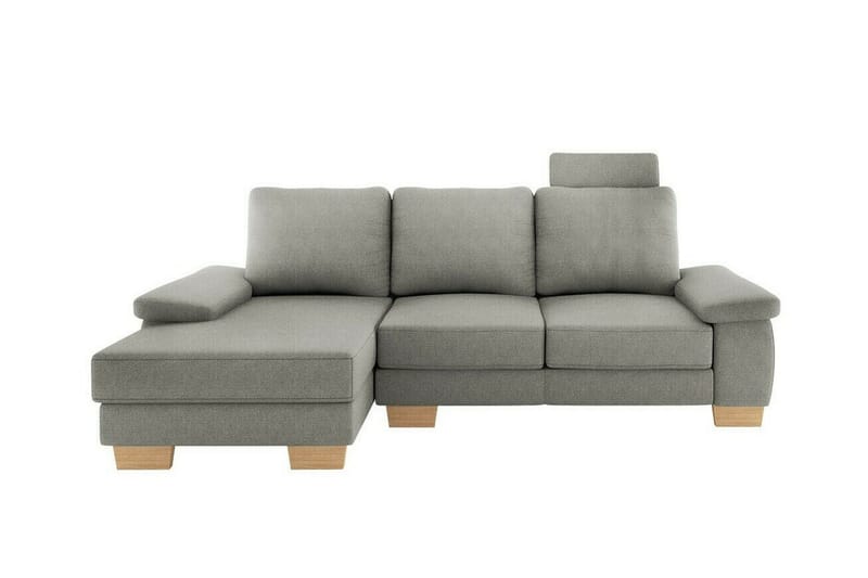 Graystone 3-seters Venstre Hjørnesovesofa 130x193 cm med Oppbevaring i Stoff, Lysegrå