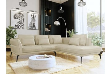 Graystone 4-sits Hörnbäddsoffa NO_BRAND beige - Møbler - Sofaer - Sofaer med sjeselong - 4 seters sofa med divan