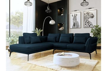 Graystone 4-sits Hörnbäddsoffa NO_BRAND Dark blue - Møbler - Sofaer - Sofaer med sjeselong - 4 seters sofa med divan