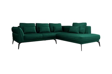 Graystone 4-sits Hörnbäddsoffa NO_BRAND Dark green - Møbler - Sofaer - Sofaer med sjeselong - 4 seters sofa med divan