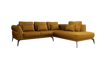 Graystone 4-sits Hörnbäddsoffa NO_BRAND Dark yellow - Møbler - Sofaer - Sofaer med sjeselong - 4 seters sofa med divan