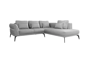 Graystone 4-sits Hörnbäddsoffa NO_BRAND Light grey/Dark grey - Møbler - Sofaer - Sofaer med sjeselong - 4 seters sofa med divan