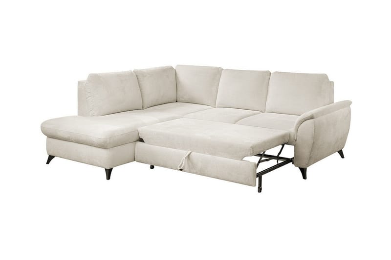 Hereford 3-seter Høyre Hjørnesovesofa med Oppbevaring i Stoff - Beige - Møbler - Sofaer - Sovesofaer - Langsgående sovesofa