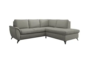 Hereford 3-seter Høyre Hjørnesovesofa med Oppbevaring i Stoff - Grå - Møbler - Sofaer - Sovesofaer - Langsgående sovesofa