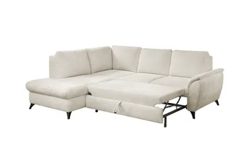 Hereford 3-seter Venstre Hjørnesovesofa med Oppbevaring i Stoff - Beige - Møbler - Sofaer - Sovesofaer - Langsgående sovesofa