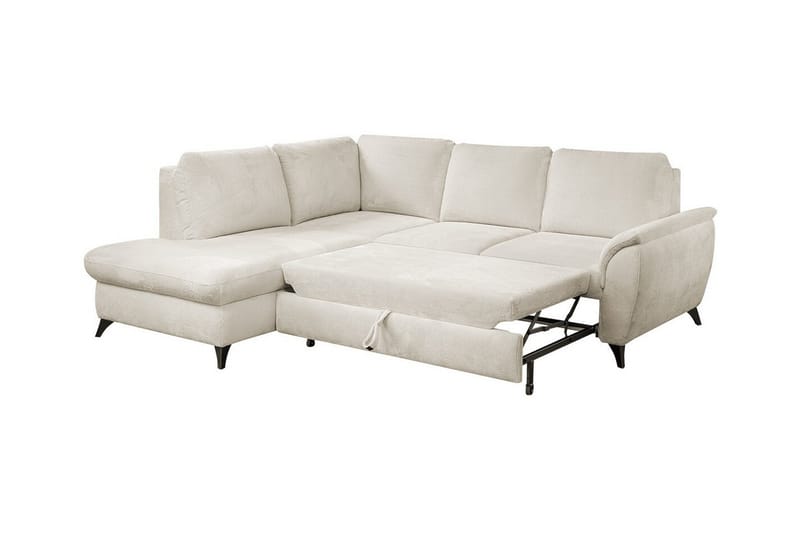 Hereford 3-seters Høyre Hjørnesovesofa 126x185 cm med Oppbevaring i Stoff - Grå - Møbler - Sofaer - Sovesofaer - Langsgående sovesofa