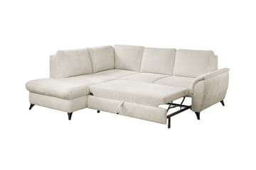 Hereford 3-seters Venstre Hjørnesovesofa 126x185 cm med Oppbevaring i Stoff - Mørkegrå - Møbler - Sofaer - Sovesofaer - Langsgående sovesofa
