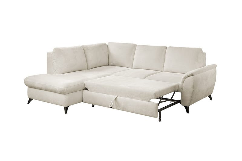 Hereford 3-seters Venstre Hjørnesovesofa 126x185 cm med Oppbevaring i Stoff - Mørkegrå - Møbler - Sofaer - Sovesofaer - Langsgående sovesofa
